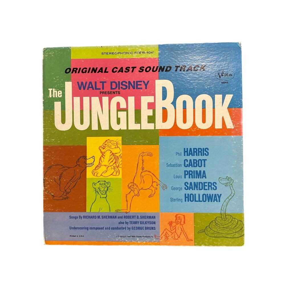 The Jungle Book Original Cast Soundtrack Stereophonic STER-4041 1967 Vinyl LP 33
